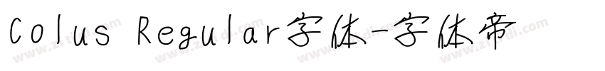 Colus Regular字体字体转换